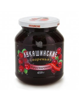 Варенье Лукашинские брусничное 450гр