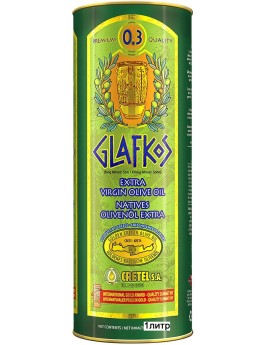 Glafkos оливковое масло Extra Virgin в ж/б 1 л 