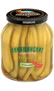 Огурчики Лукашинские бутербродные по-Европейски 670гр. Продаётся упаковками 6-банок