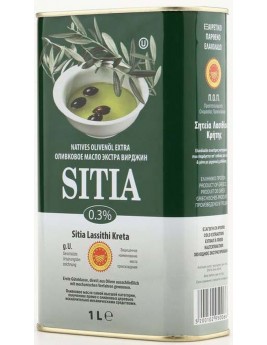 Sitia оливковое масло E/V премиум класса кислотность 0,3% в ж/б 1 л