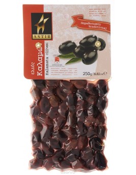 Astir Оливки Каламата с косточкой, 250 г