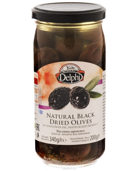 Delphi Маслины с косточкой Зароменес в масле, 340 г