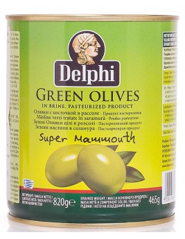 Delphi Оливки с костью в рассоле Colossal 121-140, 820 г