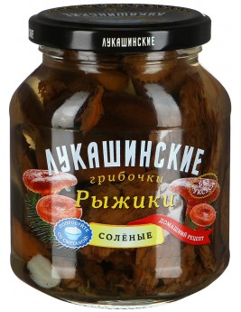 Грибочки Лукашинские Рыжики в мягком маринаде 340гр Продаётся упаковками-12 банок. 