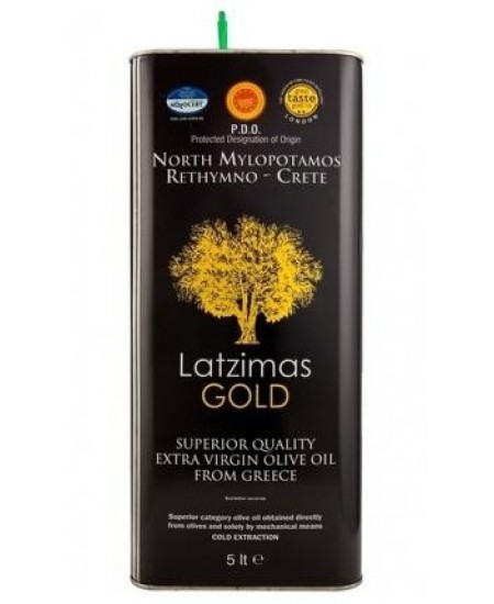 Latzimas Gold Масло оливковое Extra Virgin греческое Премиум класса 5 литров в ж/б