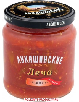 Лечо Лукашинские Южное в аджике 460гр. Продаётся упаковкам 8-банок. 