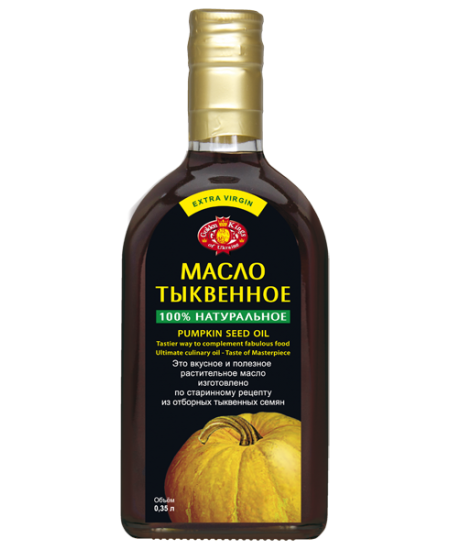 Масло Тыквенное Агросельпром нерафинированное 100% ручного отжима 100 мл в стекле