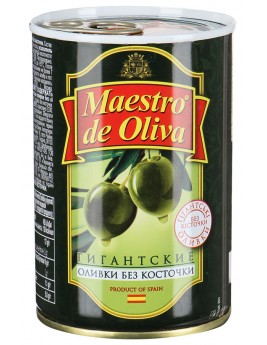 Оливки Maestro de Oliva зеленые гигантские без косточки 420г