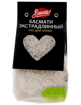 Bravolli Басмати зкстрадлинный рис для плова 350гр