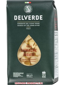 Delverde № 039 паста Лумаке Ригате, 500 г