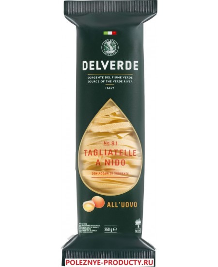 Delverde № 091 паста Тальятелле яичная, 250 г