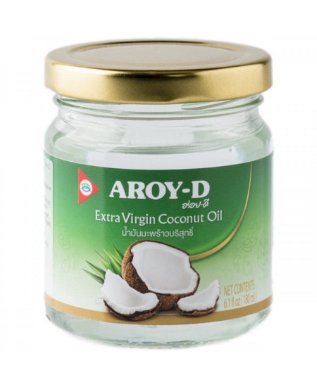 Кокосовое масло Aroy-D Extra Virgin стекло 180 мл Индонезия