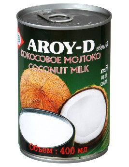 Кокосовое молоко 60% (жирность 17-19%)  AROY-D в железной банке 400 мл
