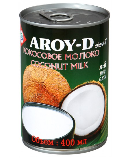 Кокосовое молоко 60% (жирность 17-19%)  AROY-D в железной банке 400 мл