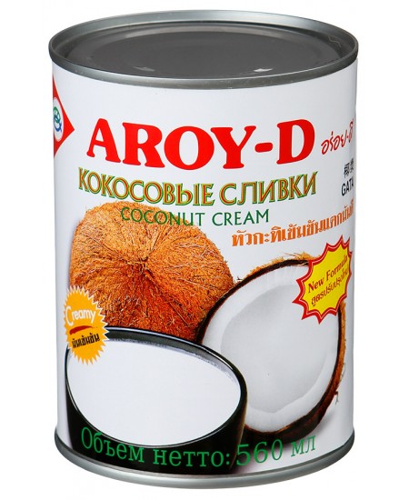 Кокосовые сливки "AROY-D" 70% в ж/б (жирность 20-22%) 560 мл