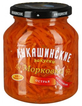 Морковка Лукашинские по-Корейски острая 340гр. Продаётся упаковками 6-банок. 