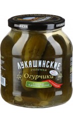 Огурчики солёные  Лукашинские по-старорусски с дубовым листом 670гр. Продаётся упаковками 6-банок. 