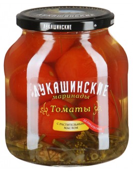 Томаты Лукашинские Деликатесные с растительным маслом 670г. Продаётся упаковками 8-банок. 