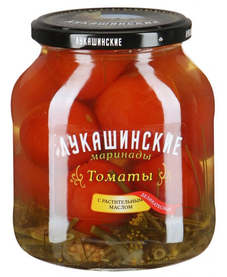 Томаты Лукашинские Деликатесные с растительным маслом 670г. Продаётся упаковками 8-банок. 