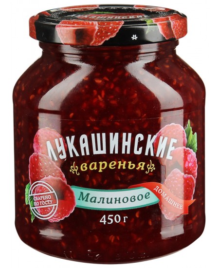Варенье Лукашинские малиновое, 450г Продаётся упаковками 6-банок.